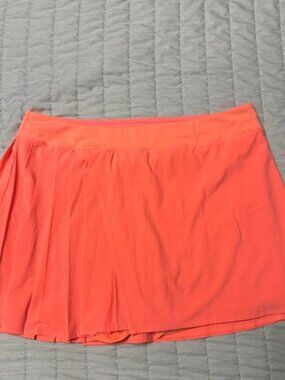 Lululemon Asymmetrical Pleated Tennis Skirt, Sunset, Size 12